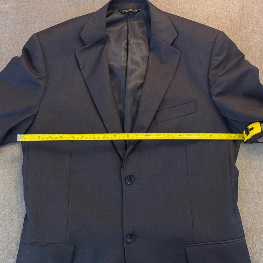 Giro d’Italia Charcoal Merino Wool Suit Jacket